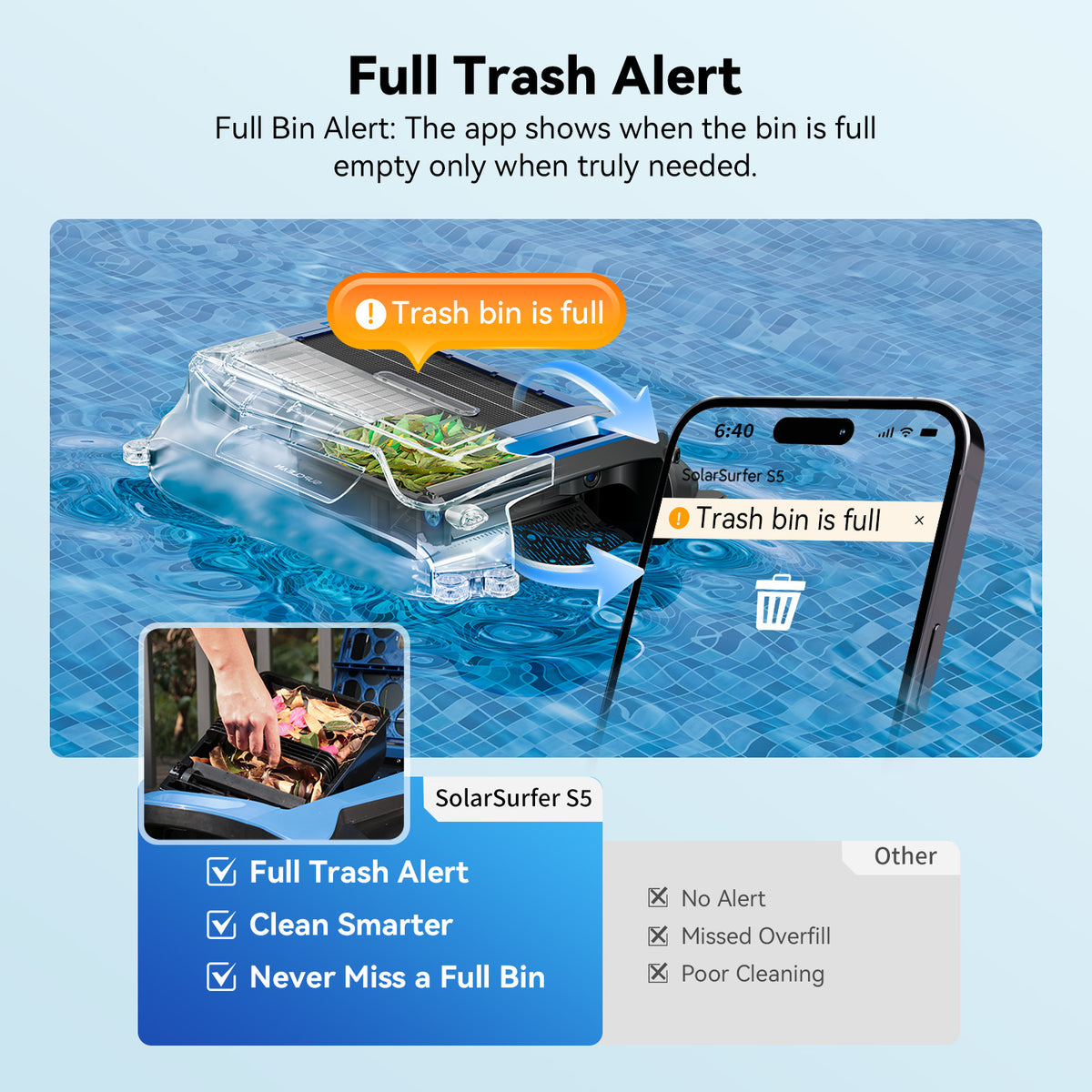 Supclean Pool Skimmer Robot (Blue)