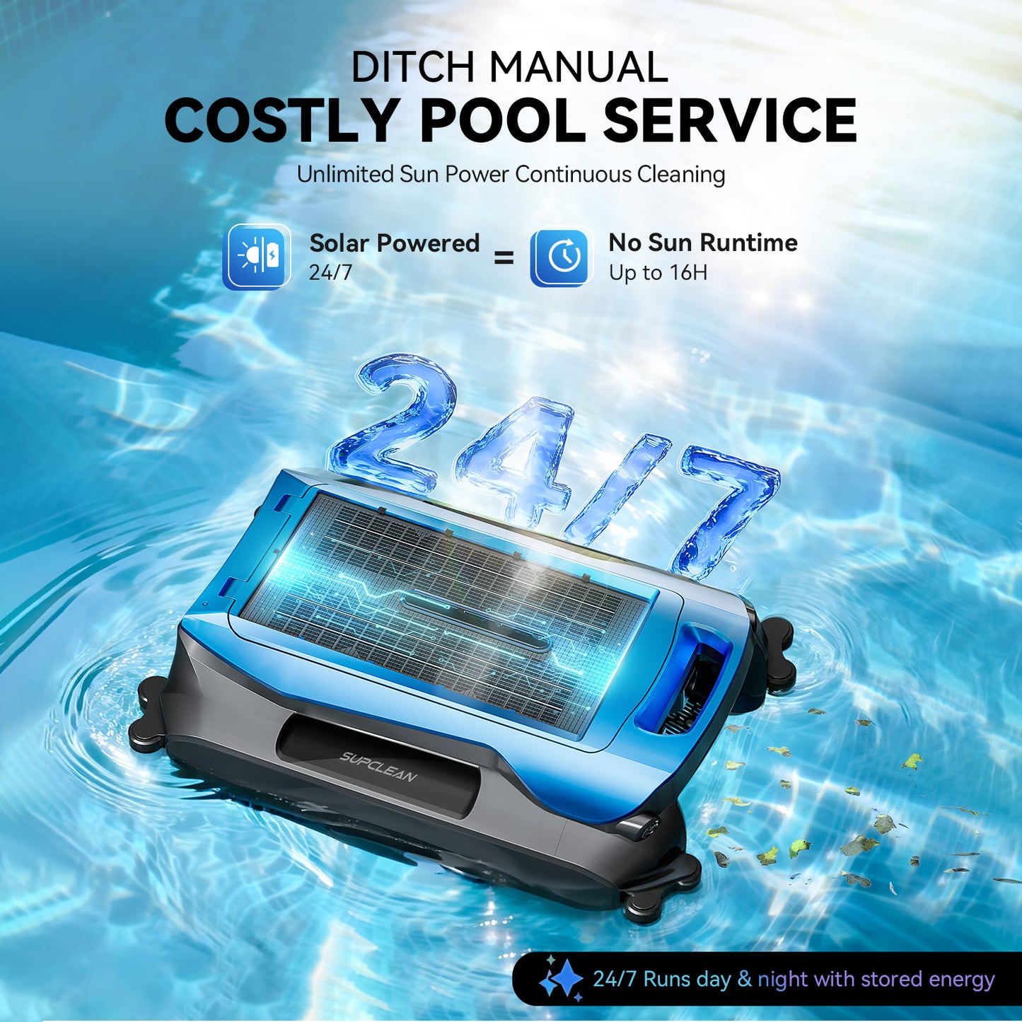 Supclean Pool Skimmer Robot (Blue)