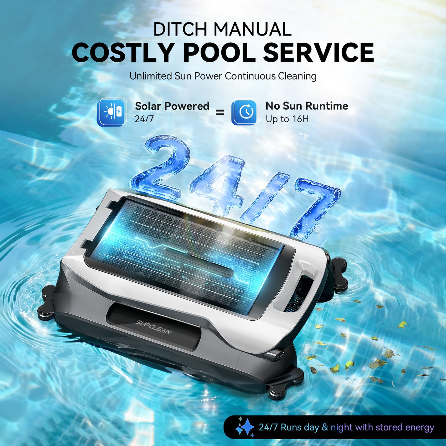 Supclean Pool Skimmer Robot (White)