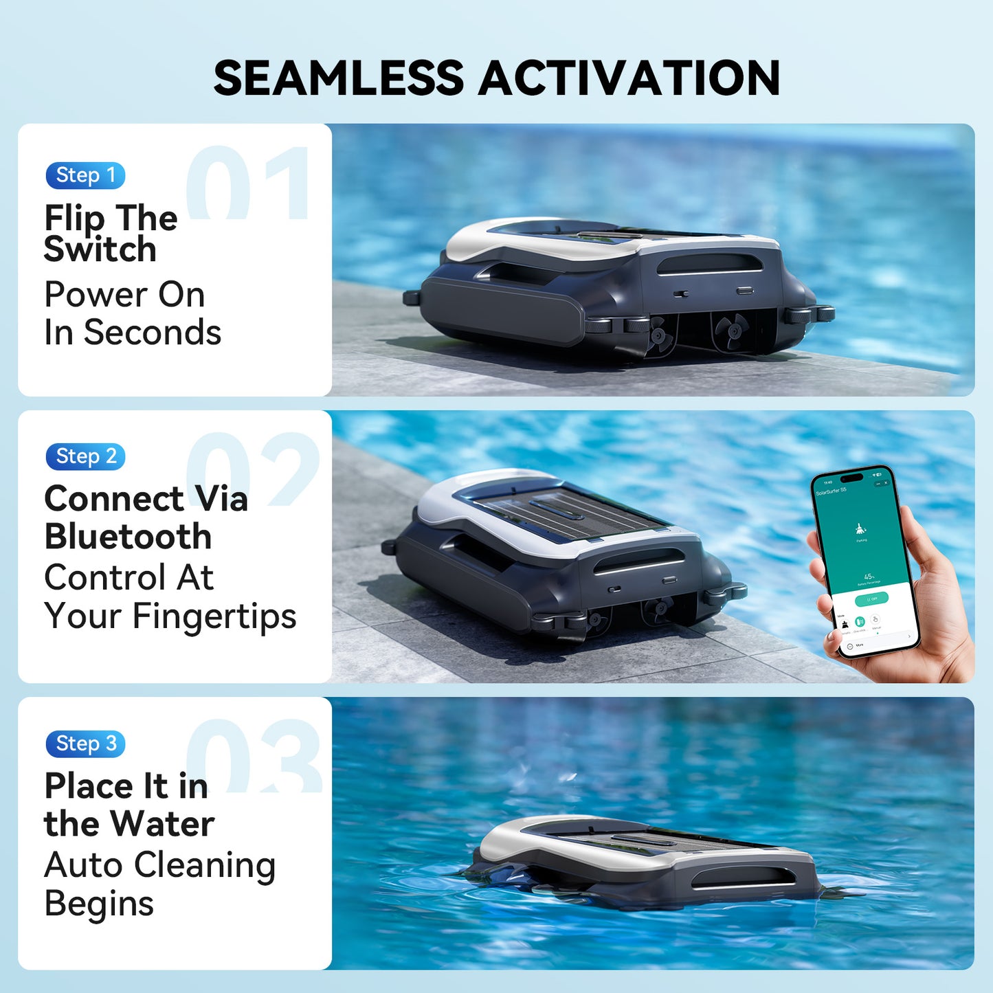 Supclean Pool Skimmer Robot (White)