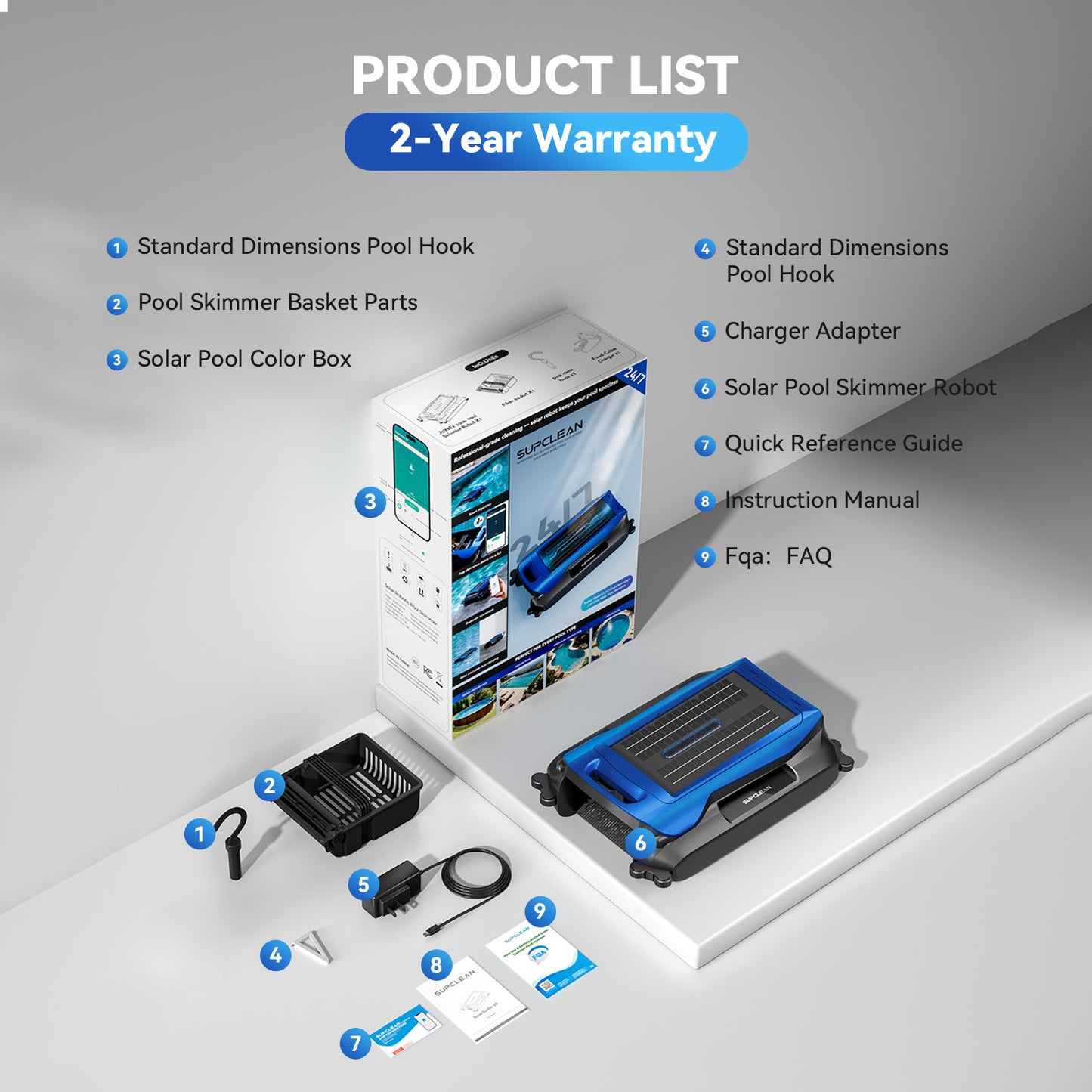 Supclean Pool Skimmer Robot (Blue)
