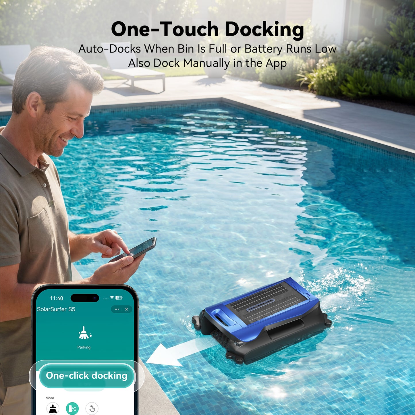 Supclean Pool Skimmer Robot (Blue)